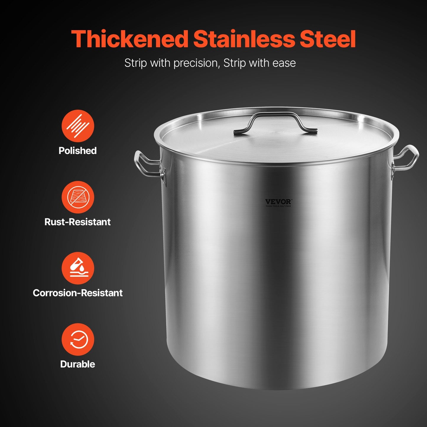 Large Stainless Steel Stockpot