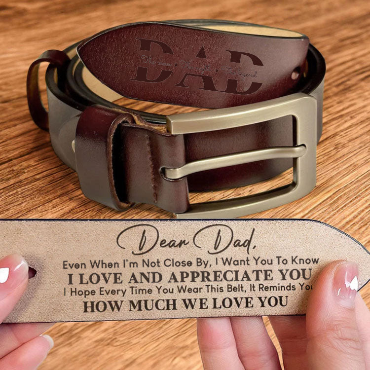 Brown - Red Dad Belt