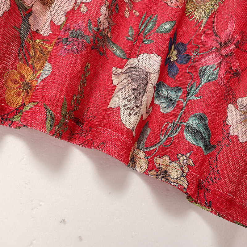 Graphic Crew Neck Tunic Top