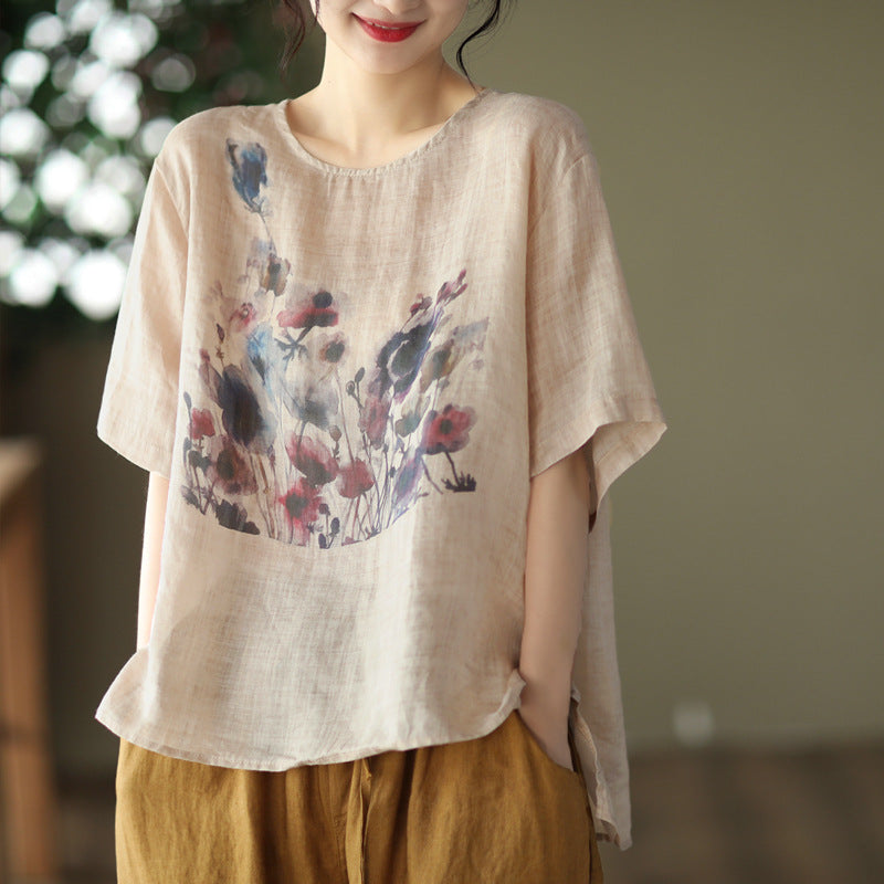 Summer Vintage Long Casual T-shirt
