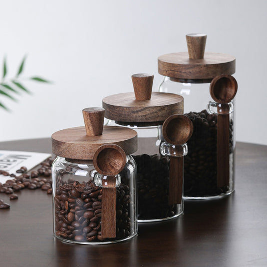 Glass Coffee Jars - 3Pcs