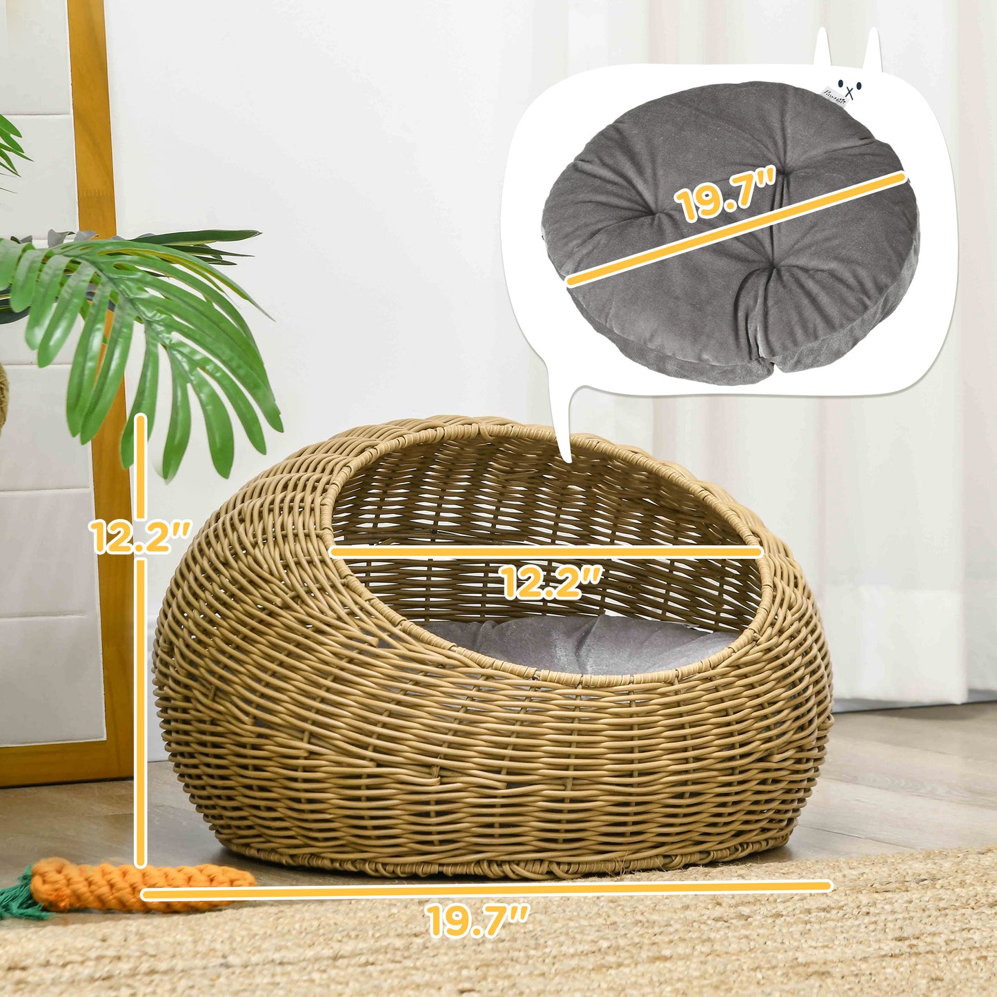 Rattan Cat Bed