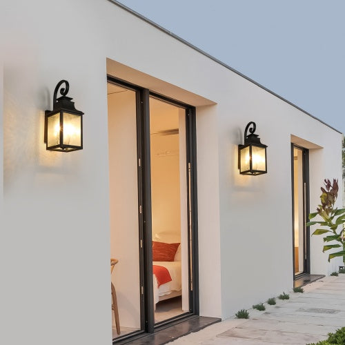 Large Outdoor Glass Wall Light