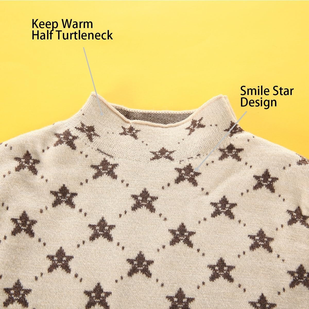 Pattern Half Turtleneck Sweater