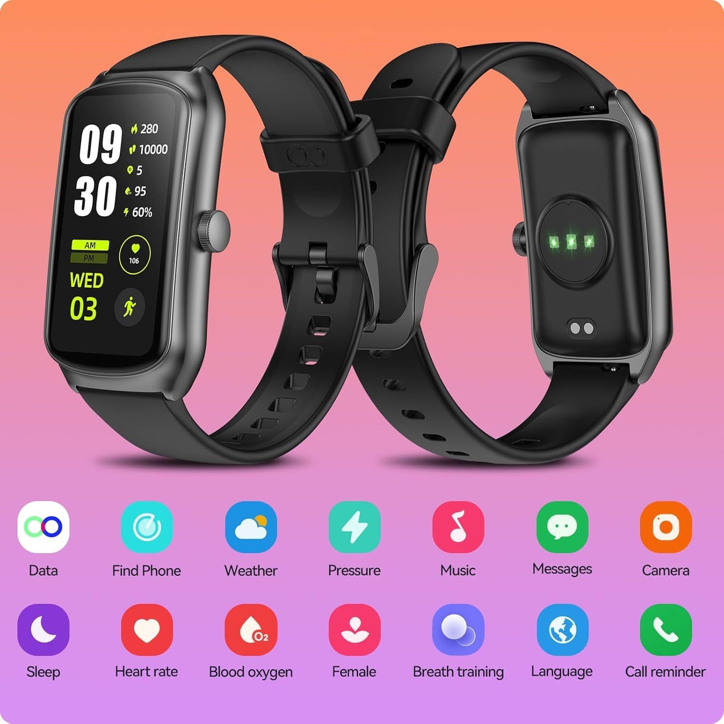 Amoled Fitness Tracking Smartwatch