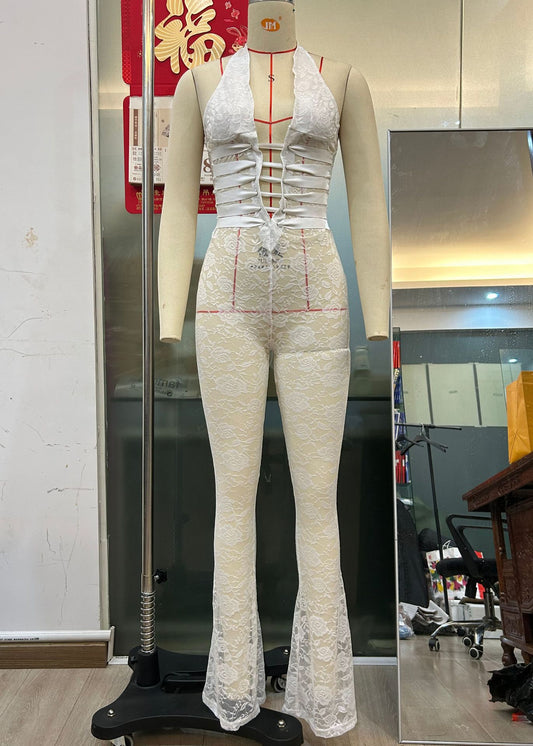 See Through Slim Fit Jumpsuit