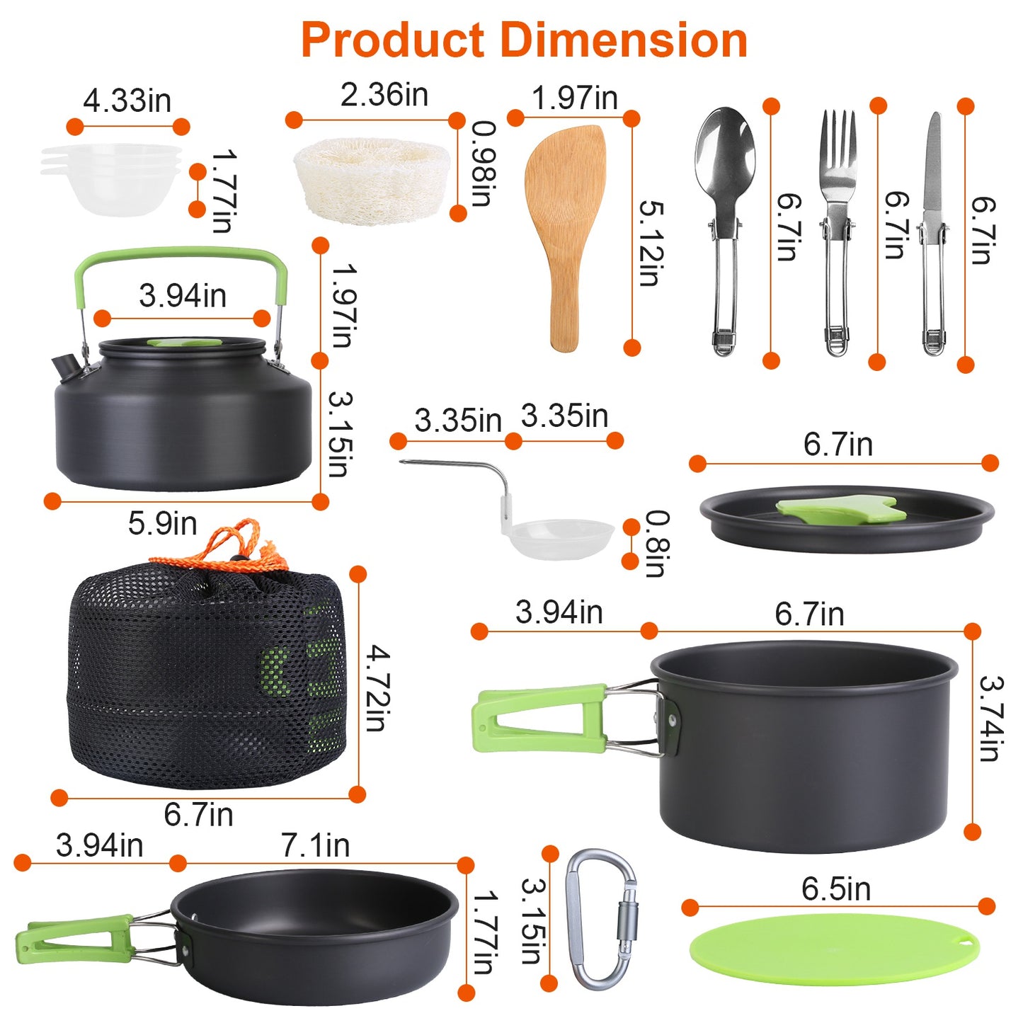 Picnic Cooking Ware Set -16Pcs