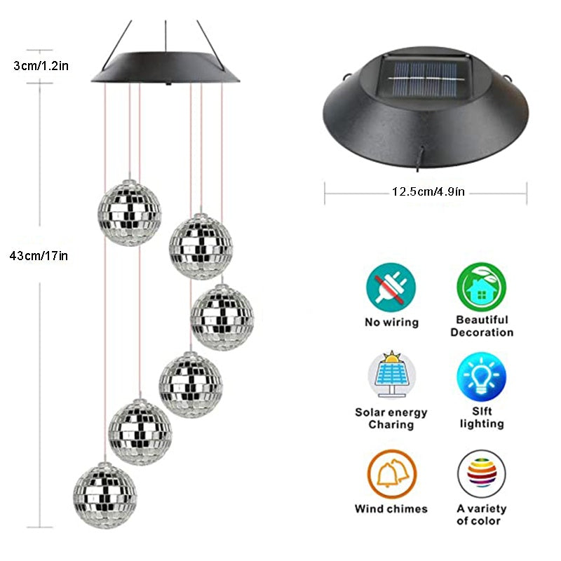 Color Changing Solar Wind Chimes