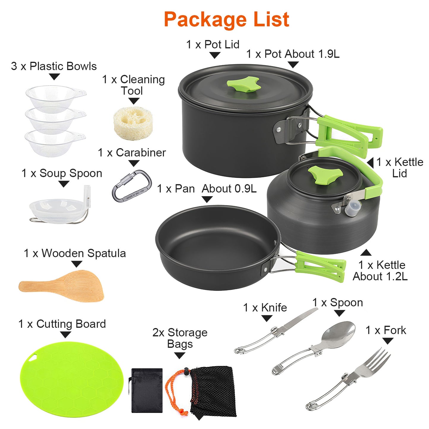 Picnic Cooking Ware Set -16Pcs