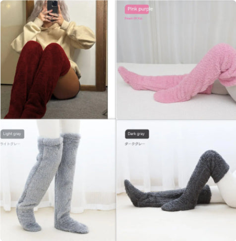 Over Knee High Fuzzy Long Socks