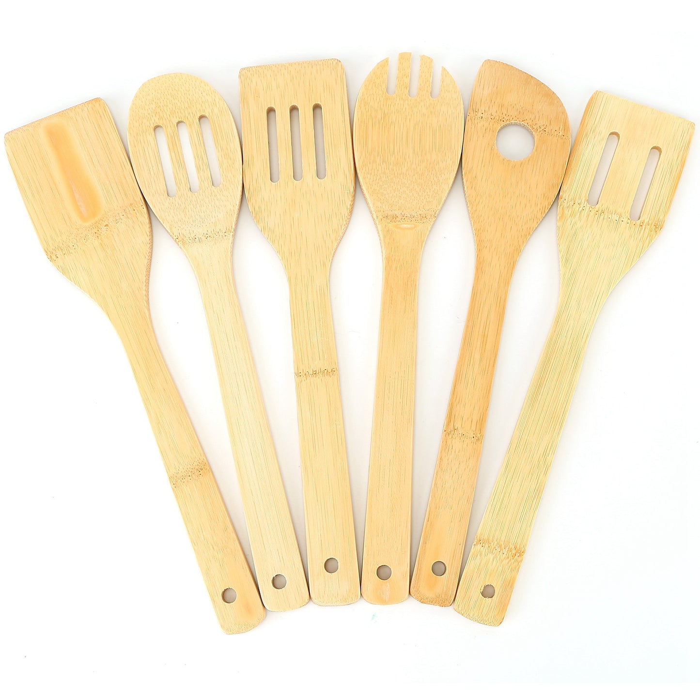 Bamboo Wooden Spoons - 6Pcs
