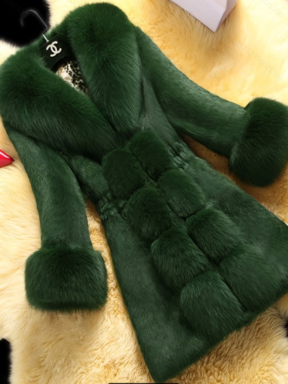 Long-Sleeved Fleece Coat