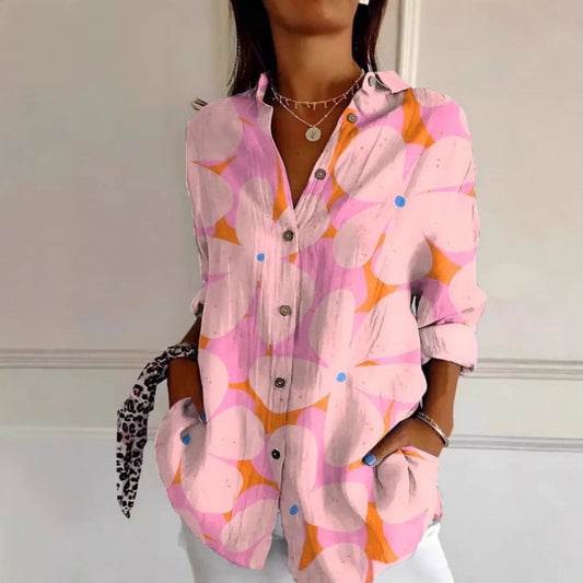 Floral Print Long-sleeved Shirt