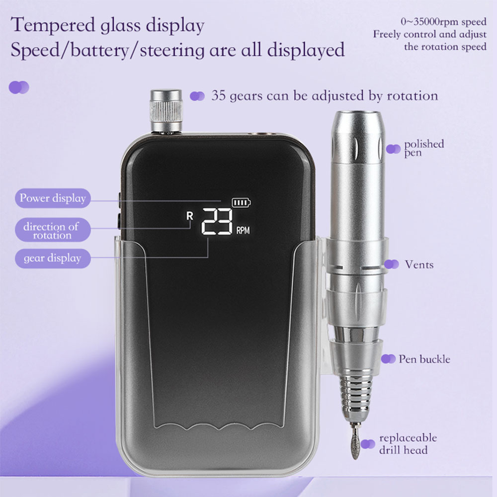 Cordless Rechargeable E-File Machine