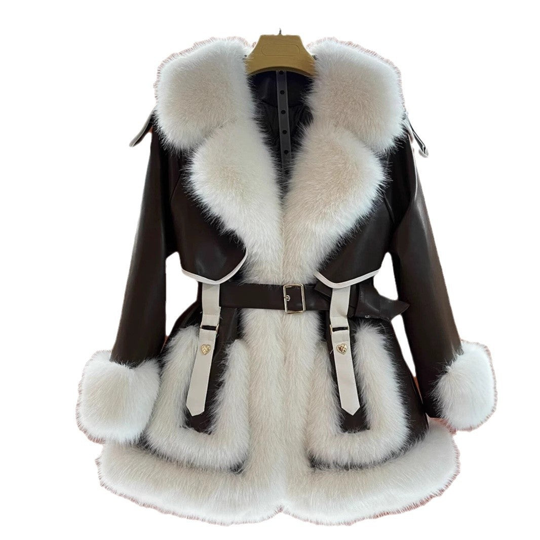 Big Fur Collar Coat