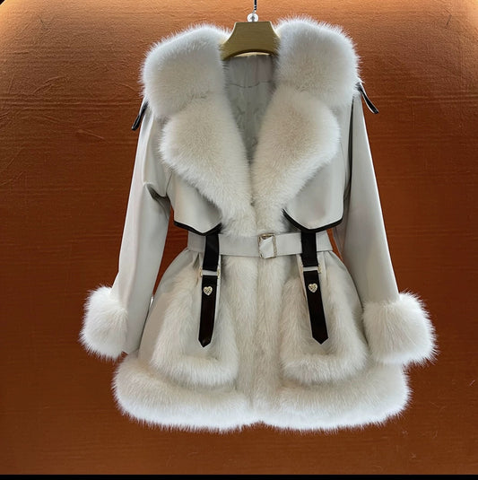 Big Fur Collar Coat