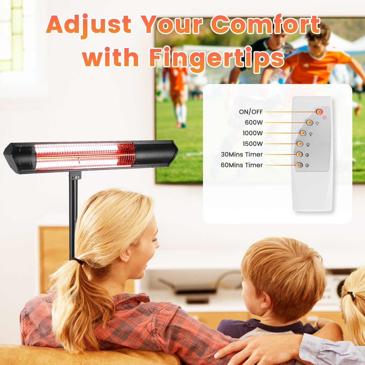 Infrared Heater With Stand Electric