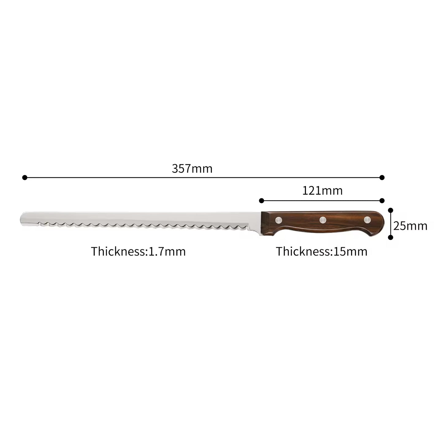 Bread Knife With Wooden Handle
