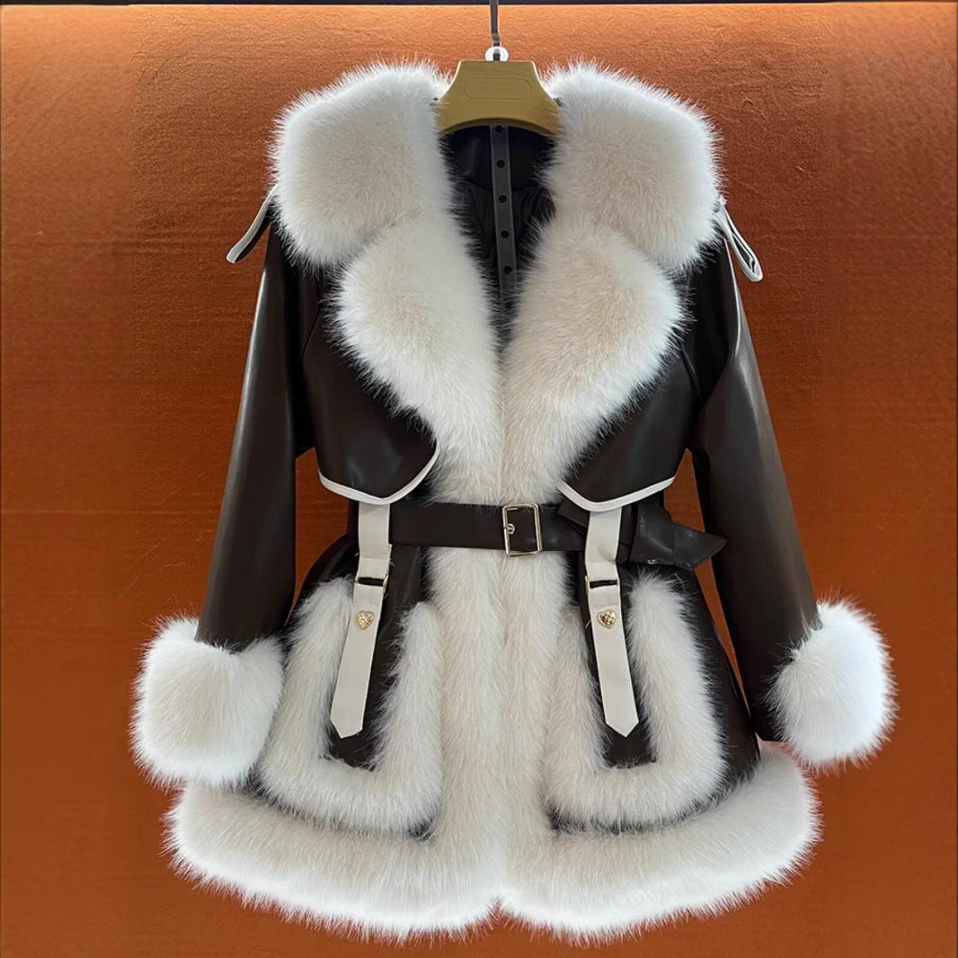 Big Fur Collar Coat