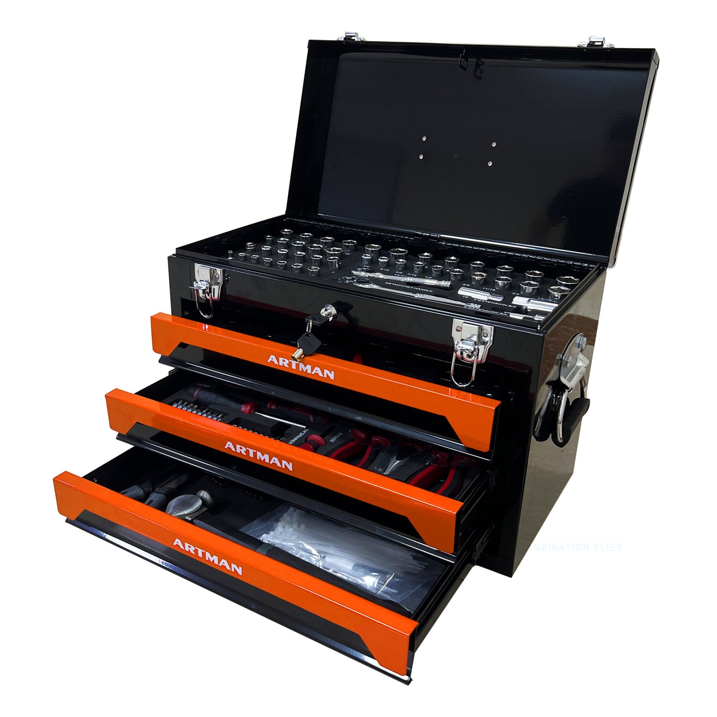 3 Drawer Tool Box With Tool Set