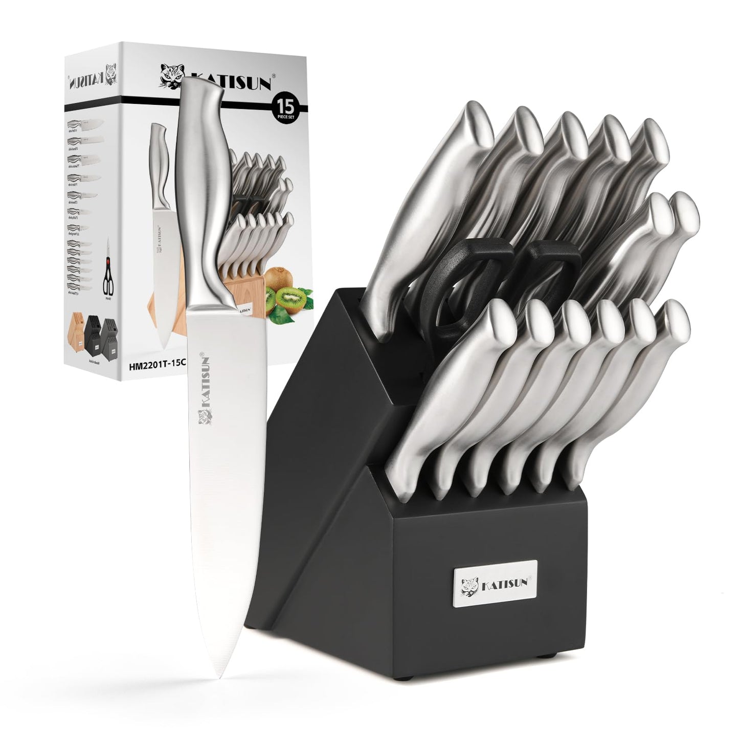 Kitchen Knife Set, 15 Pieces