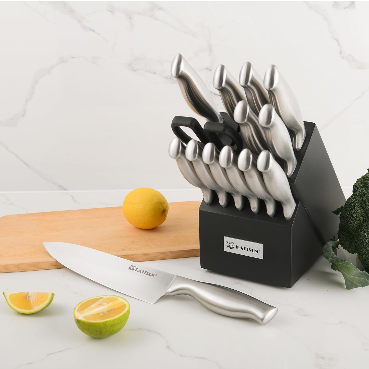 Kitchen Knife Set, 15 Pieces