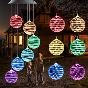 Color Changing Solar Wind Chimes