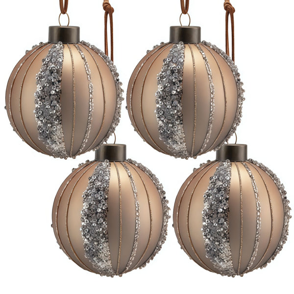Christmas Tree Glass Ball Ornaments 4PCS