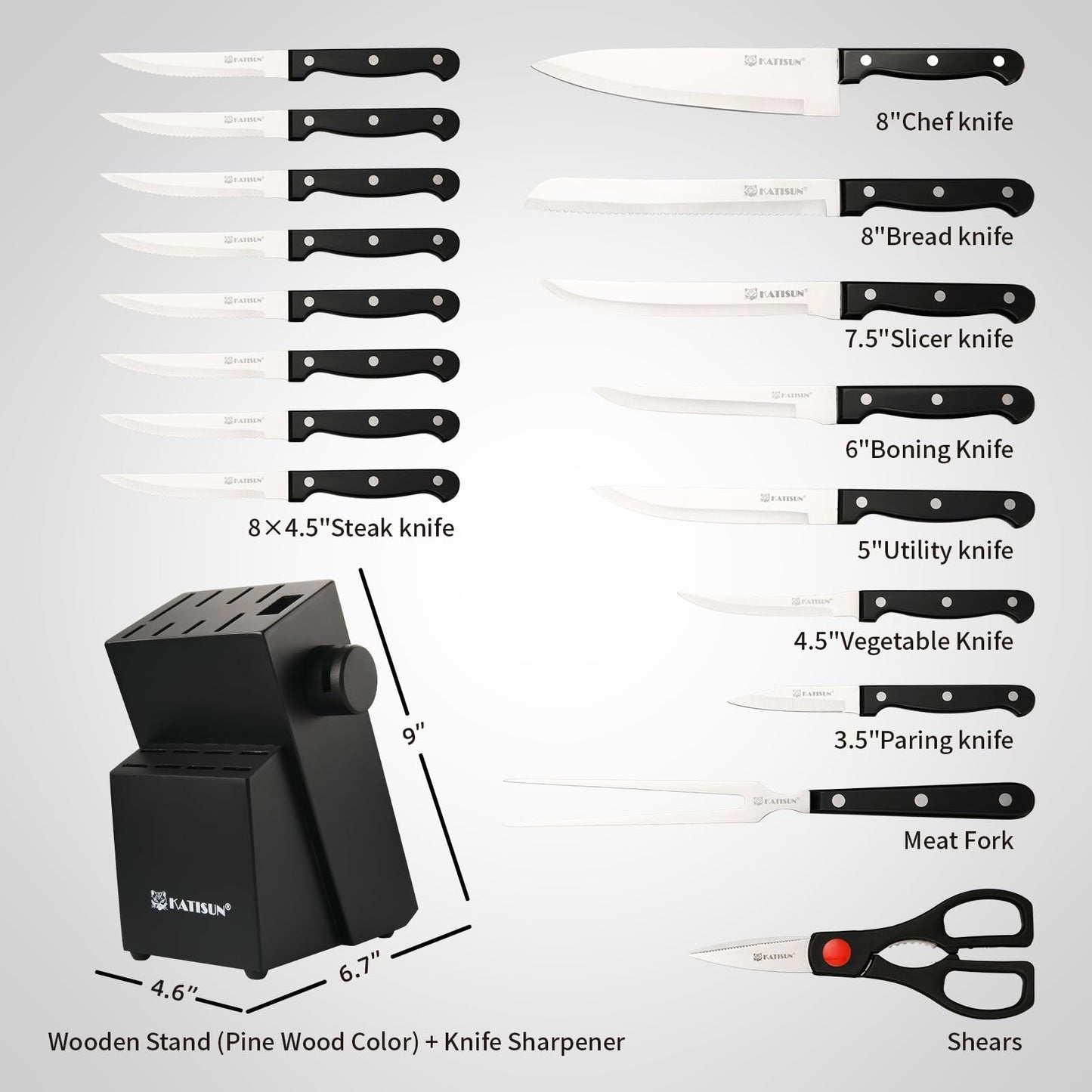 19-piece Knife Set