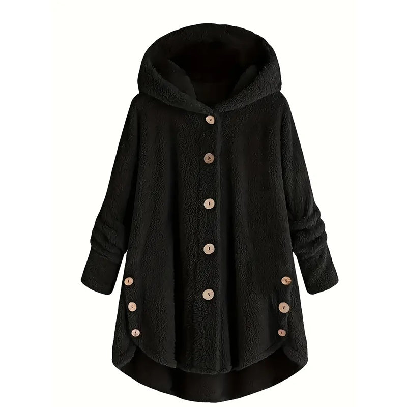 Plus Size Vintage Hooded Cardigan