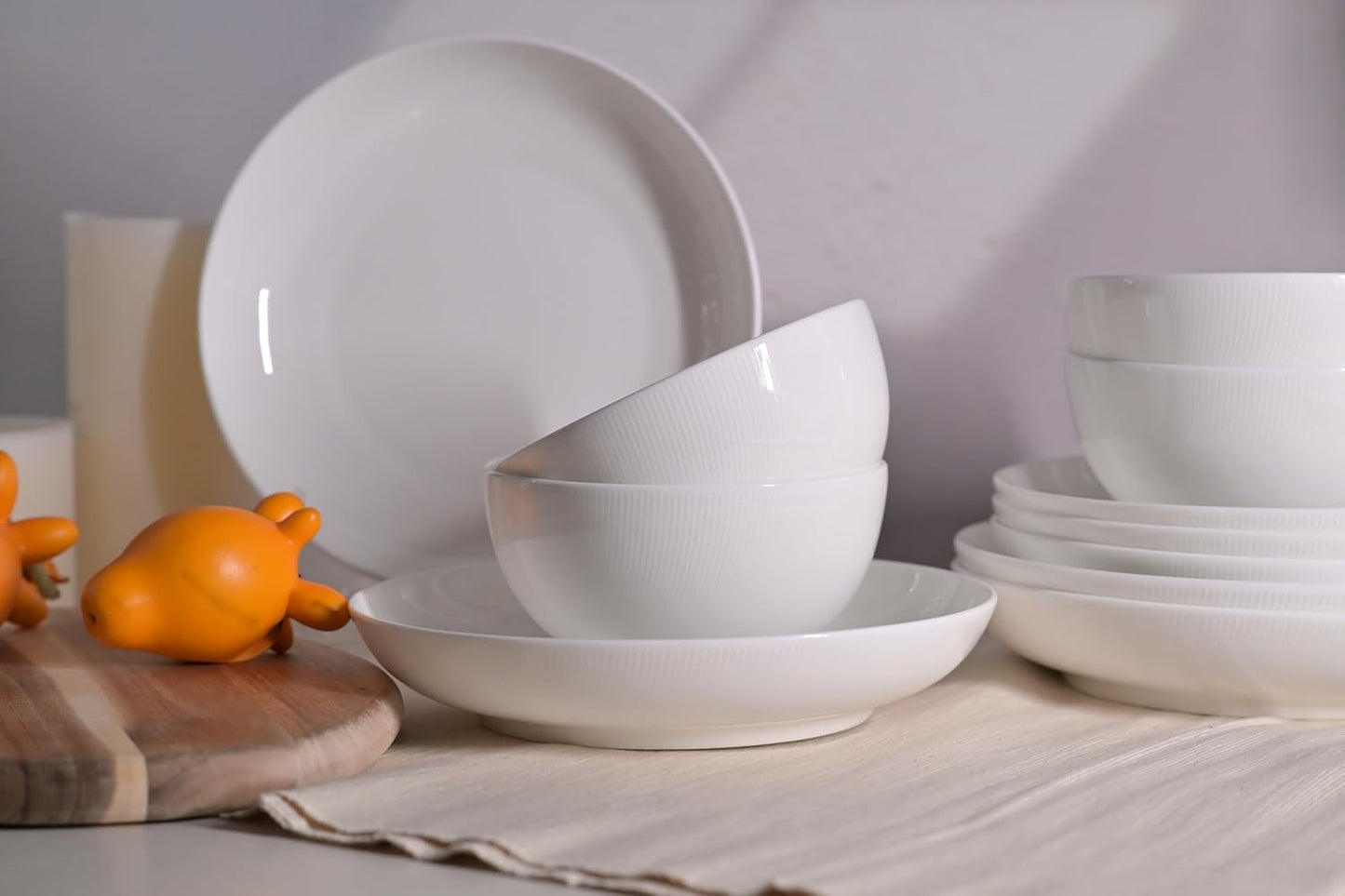 Setaria China Dinnerware Set, 12 Pieces