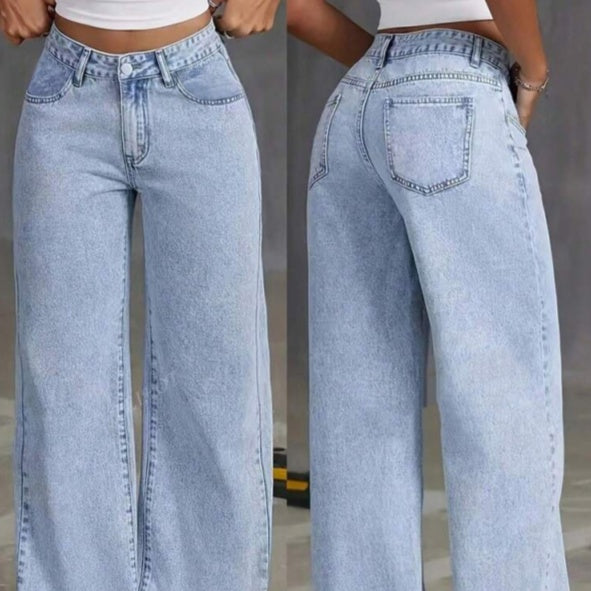 High Waist Straight Jeans