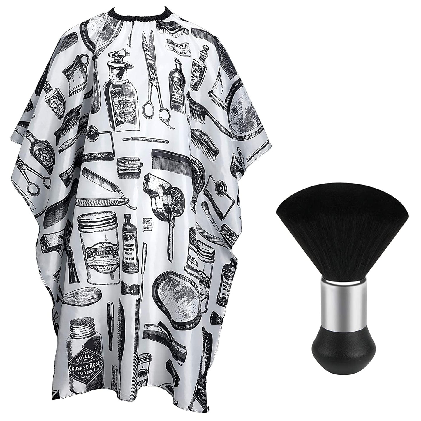 Floral Print Cape With Neck Duster