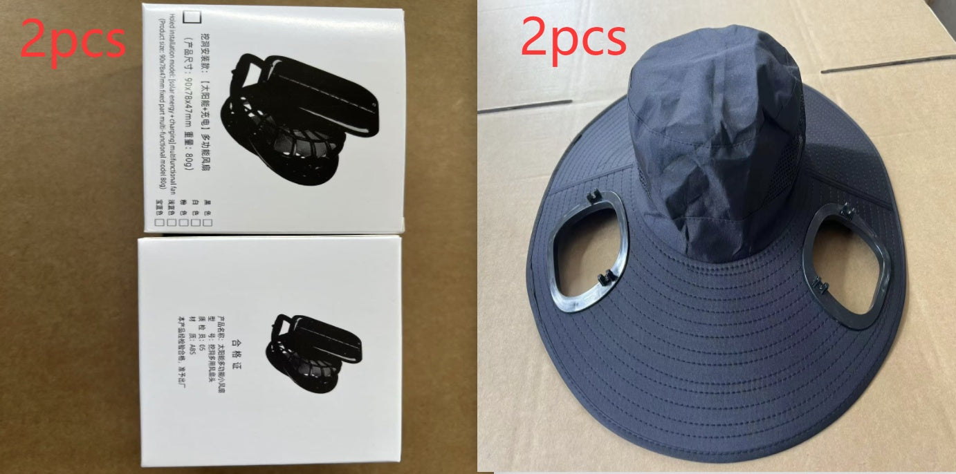 Large Eave Sun Shading Fan Cap