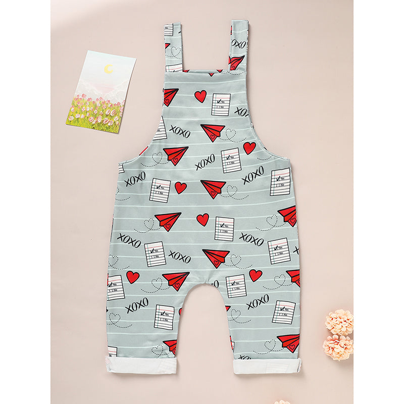 Baby's Casual Heart Pattern Jumpsuit