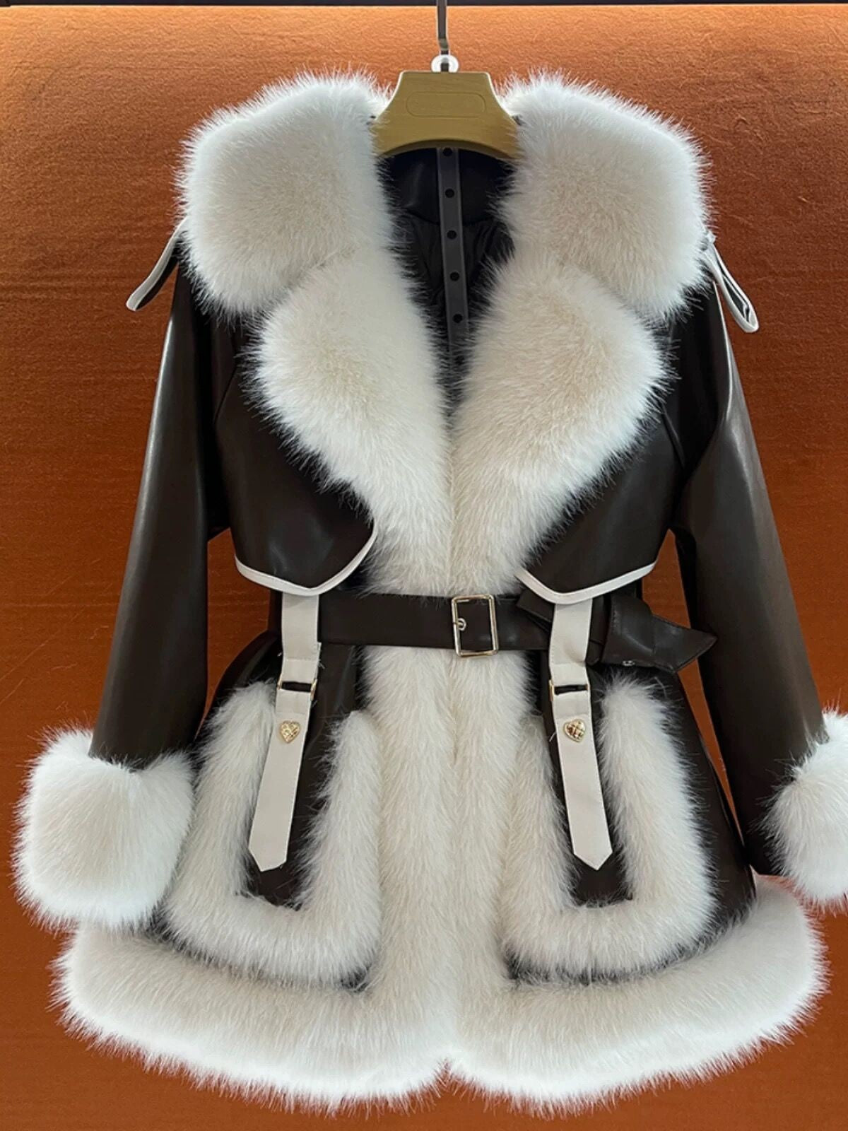 Big Fur Collar Coat