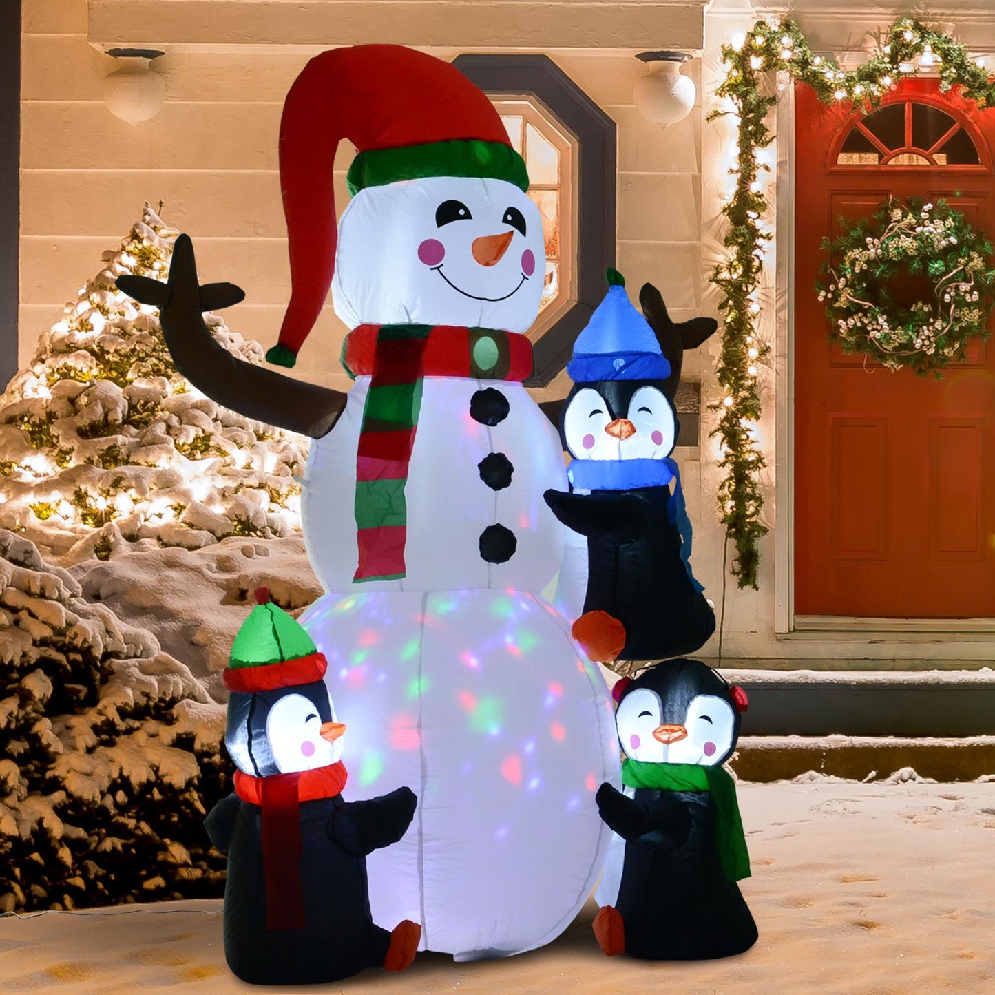 8 inch Christmas Inflatables Outdoor Decorations Snowman