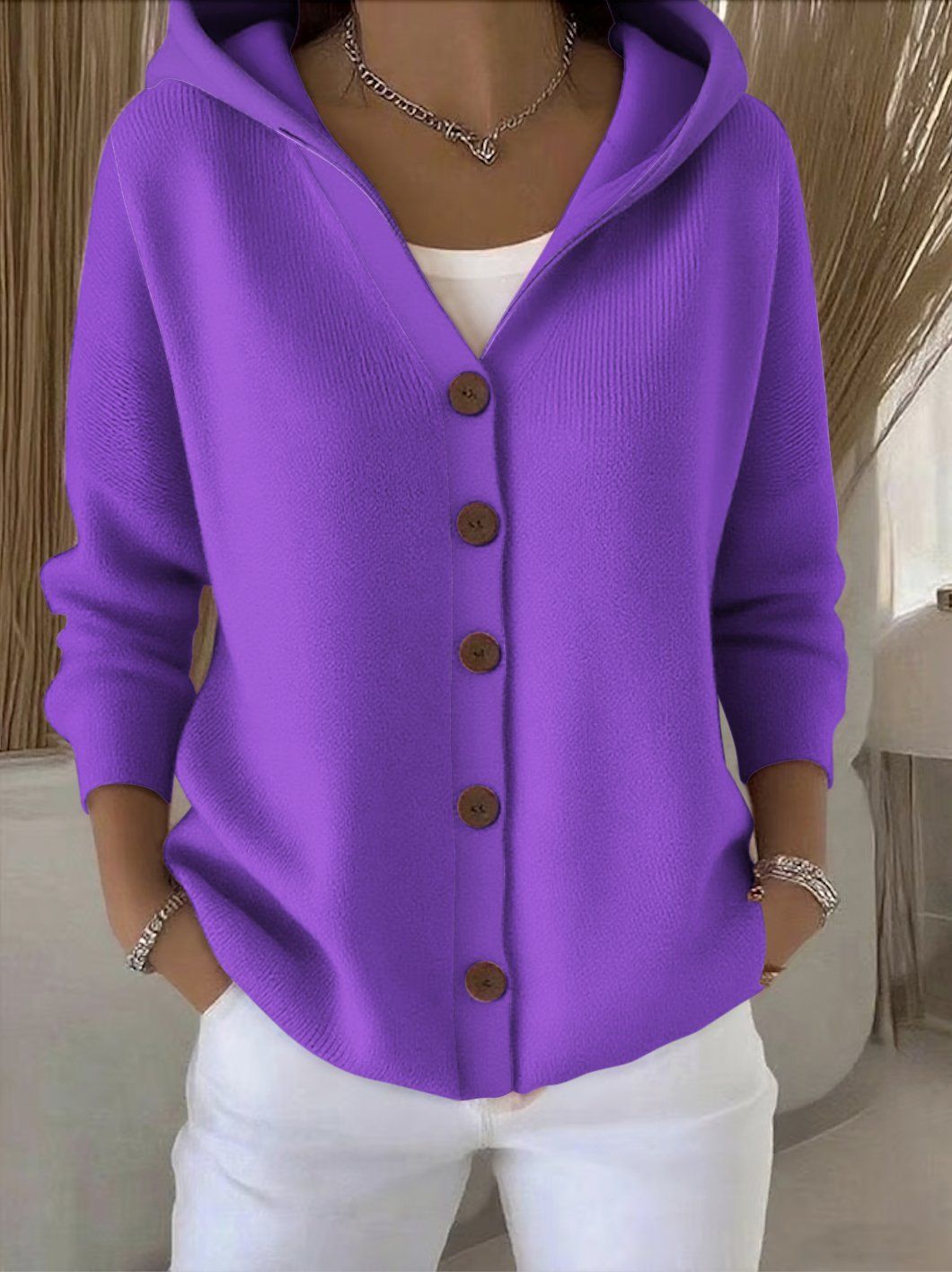 Button Knitted Cardigan