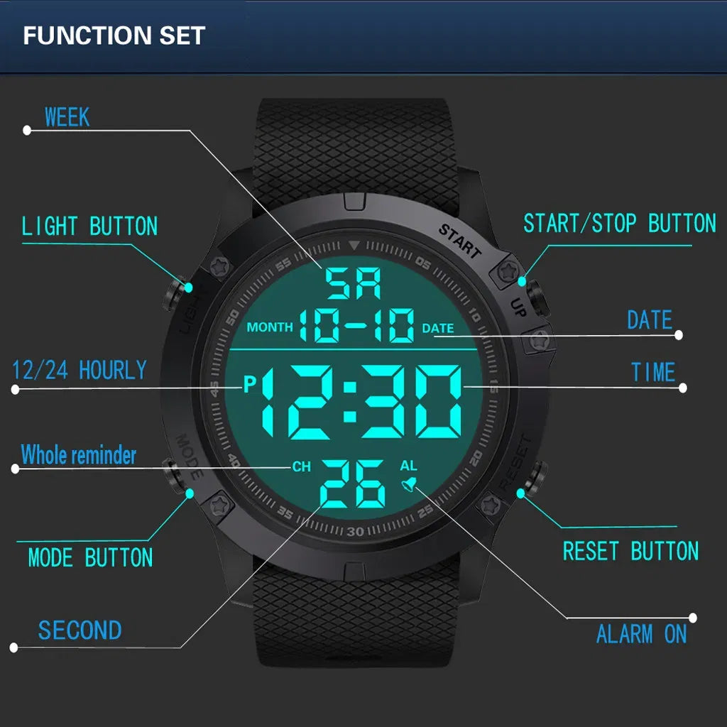 Tactical LED Backlight Wristwatch