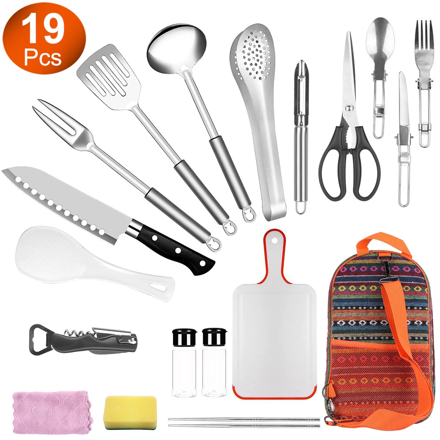 Camping Cooking Utensil Kit 19Pcs
