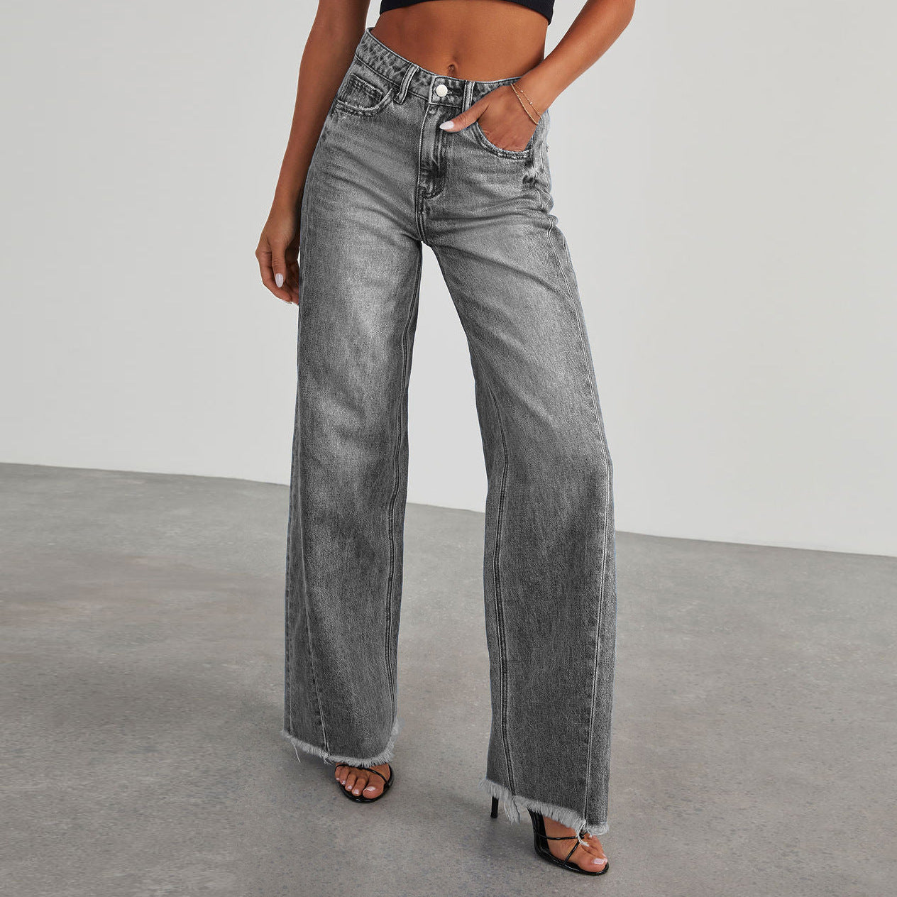 Comfortable Straight Wide-leg Pants