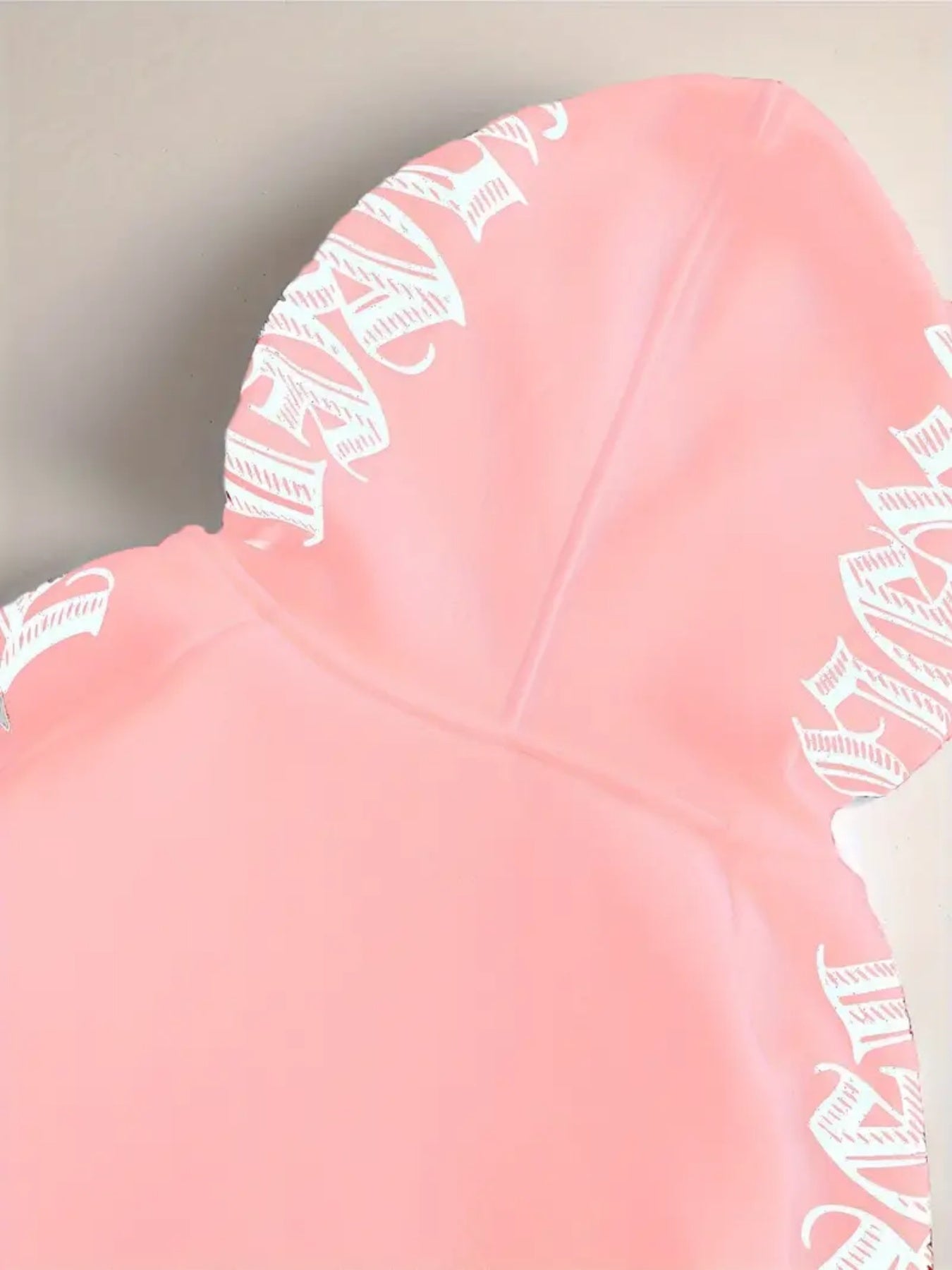 Letter Printed Long Sleeve Zipper Hoodie