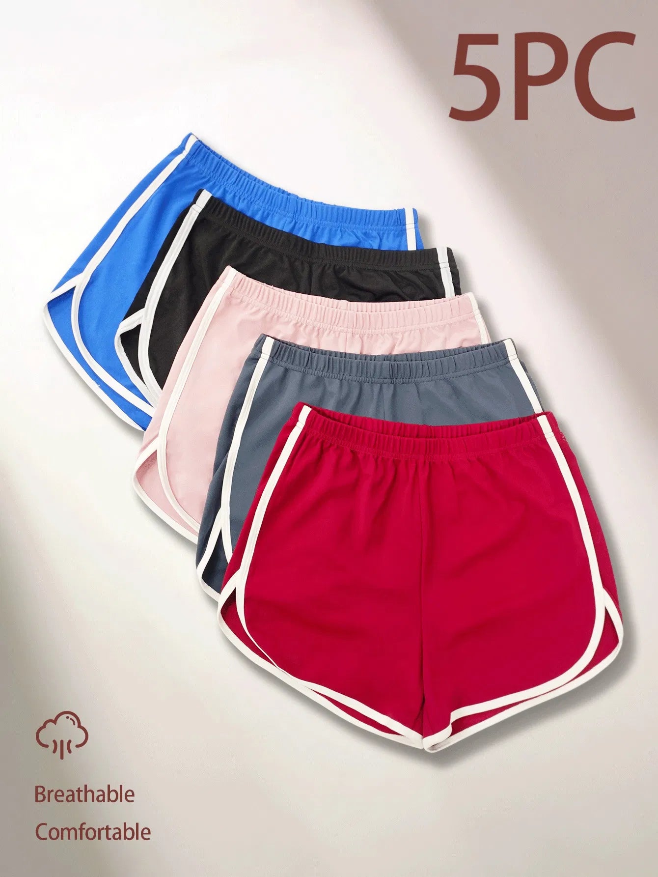 5pc Multicolored Drawstring Shorts