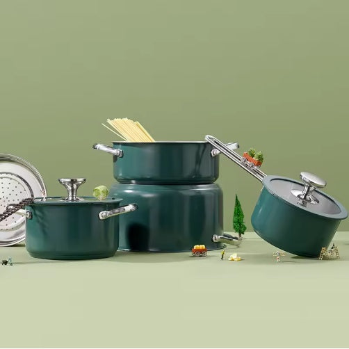 Stainless Steel Ceramic Coated Pot Set