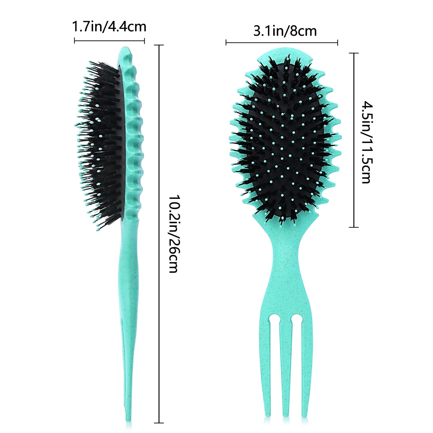 Boar Bristle Styling Brush For Curly Hair