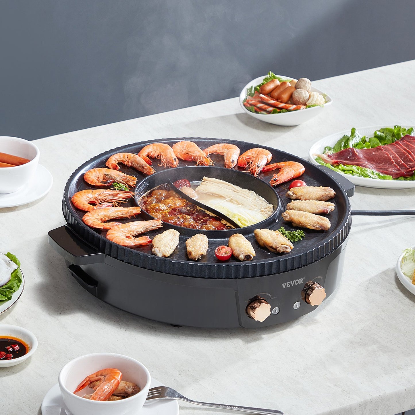 Hot Pot With Grill-1800W