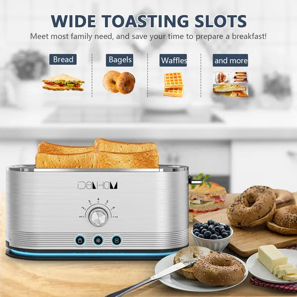 4-Slice Toaster with 7 Browning Settings - 1350W
