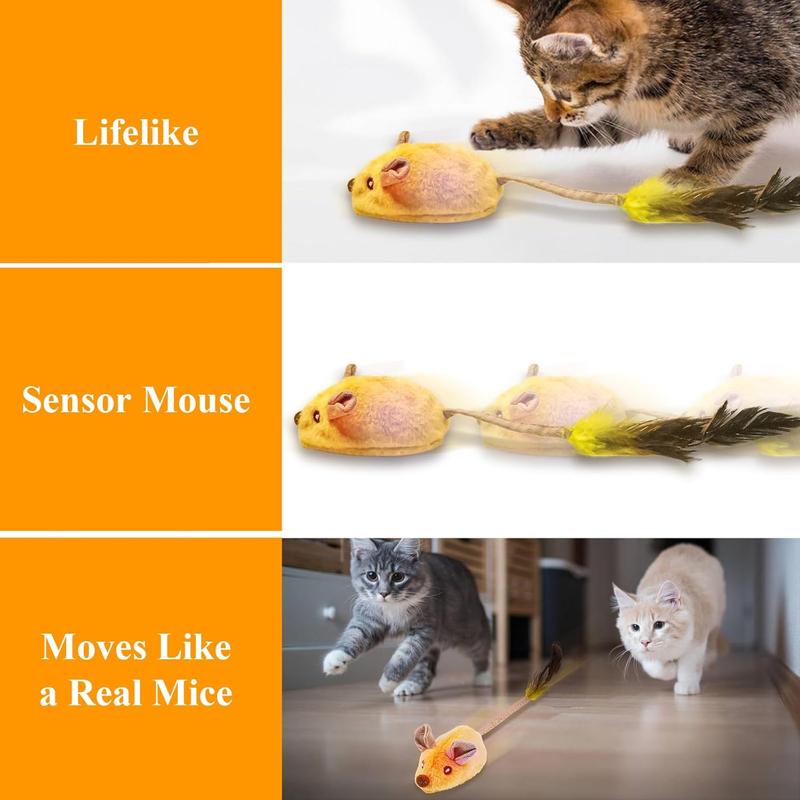 Interactive Cat Toy Mouse With LED Lights