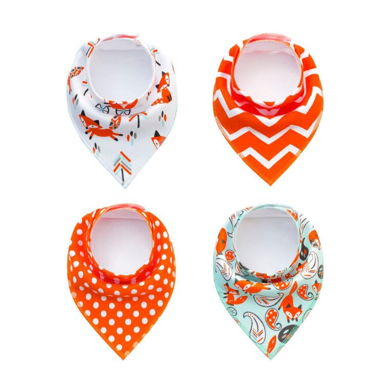 Cotton Baby Bibs Bandana 4pcs