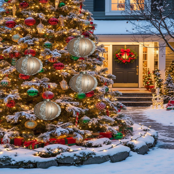 Christmas Tree Glass Ball Ornaments 4PCS